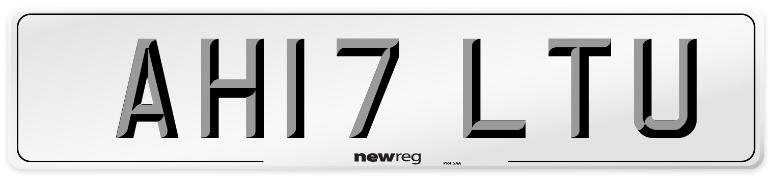 AH17 LTU Number Plate from New Reg